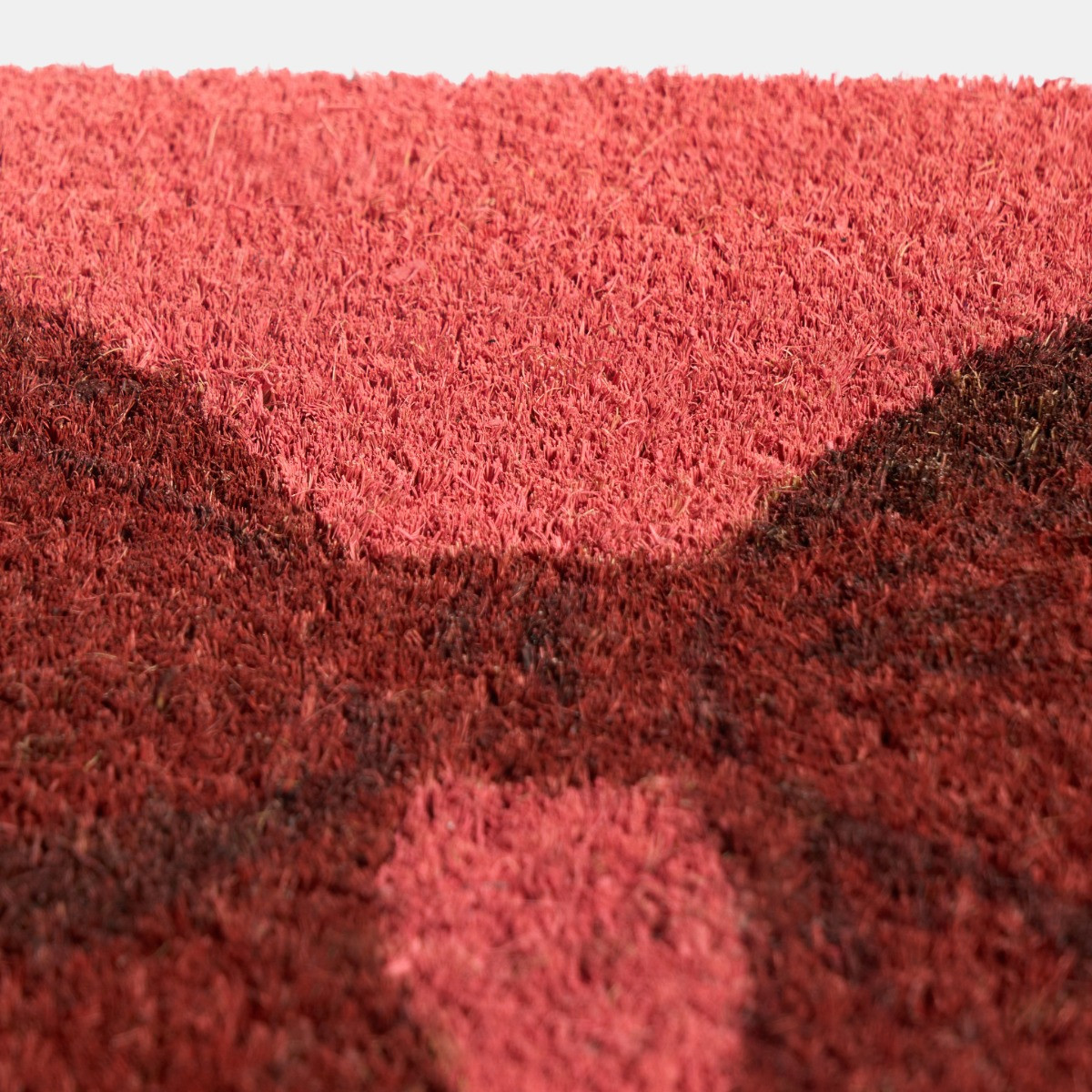 OHS Bow Print Coir Mat - Pink/Red >