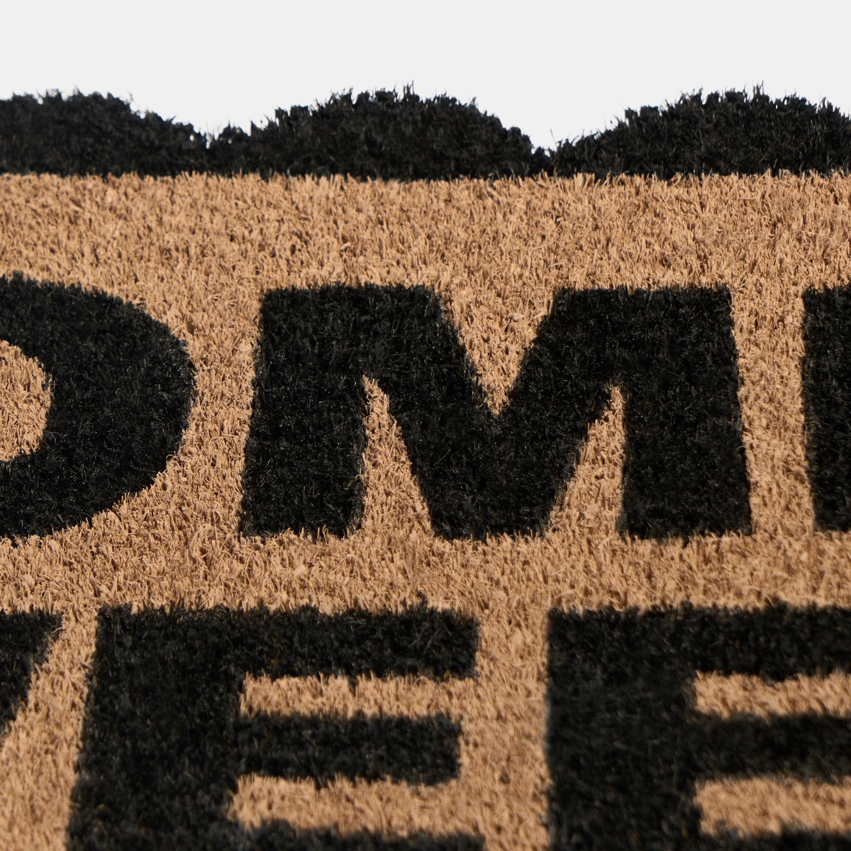OHS Scallop Edge Home Sweet Home Printed Coir Mat - Black/Natural>