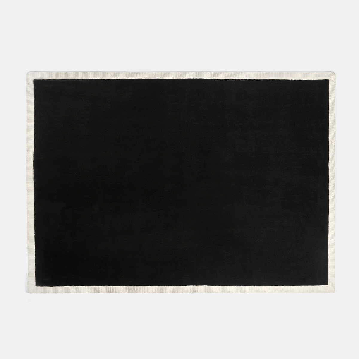 OHS Contrast Border Rug, Black/ Cream - 120 x 170cm>