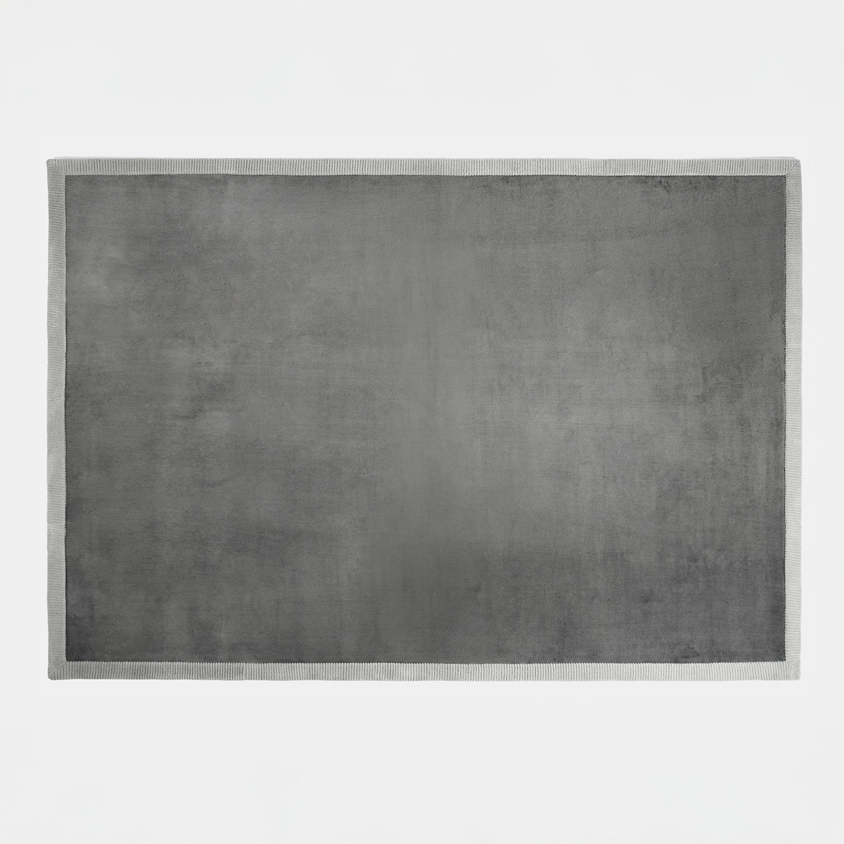 OHS Contrast Border Rug - Charcoal/ Silver>
