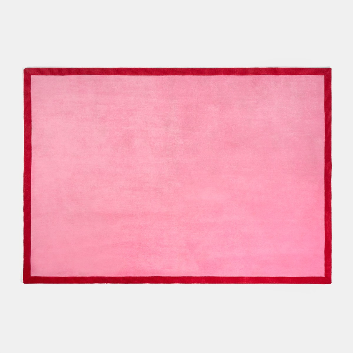 OHS Contrast Border Rug, Pink/Red - 80 x 150cm>