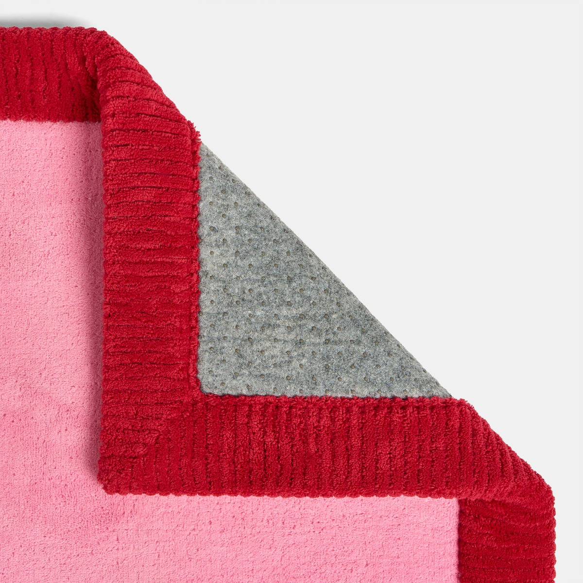 OHS Contrast Border Rug, Pink/Red - 160 x 230cm