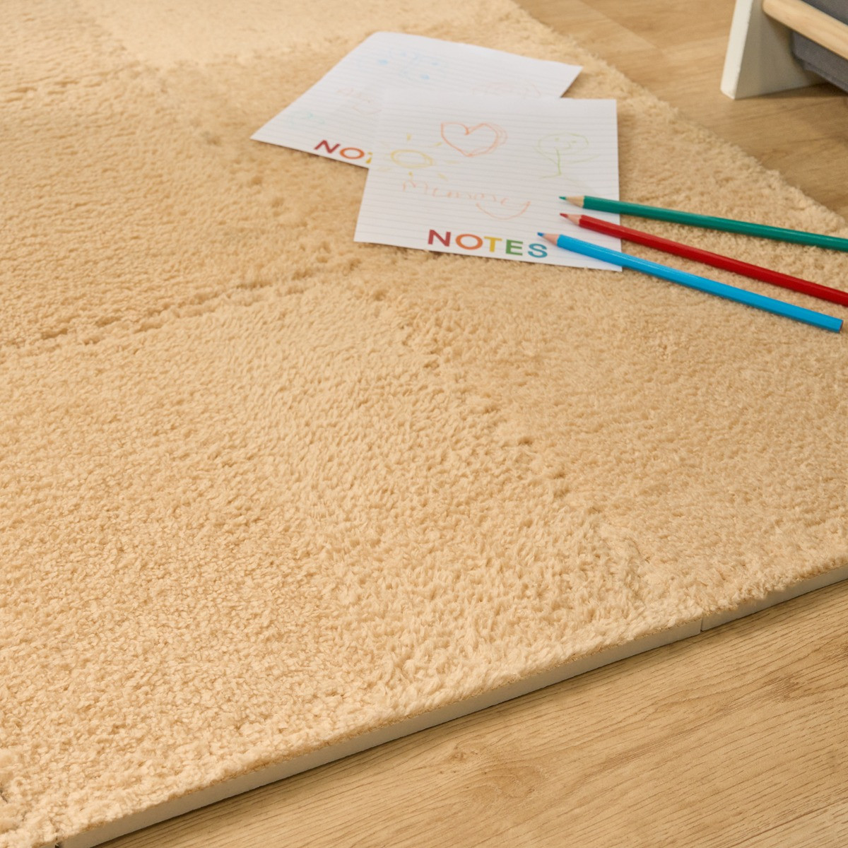 OHS 9 Piece Interlocking Teddy Tiles - Natural>