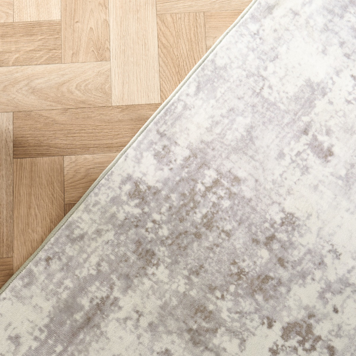 OHS Washable Abstract Printed Rug - Natural>