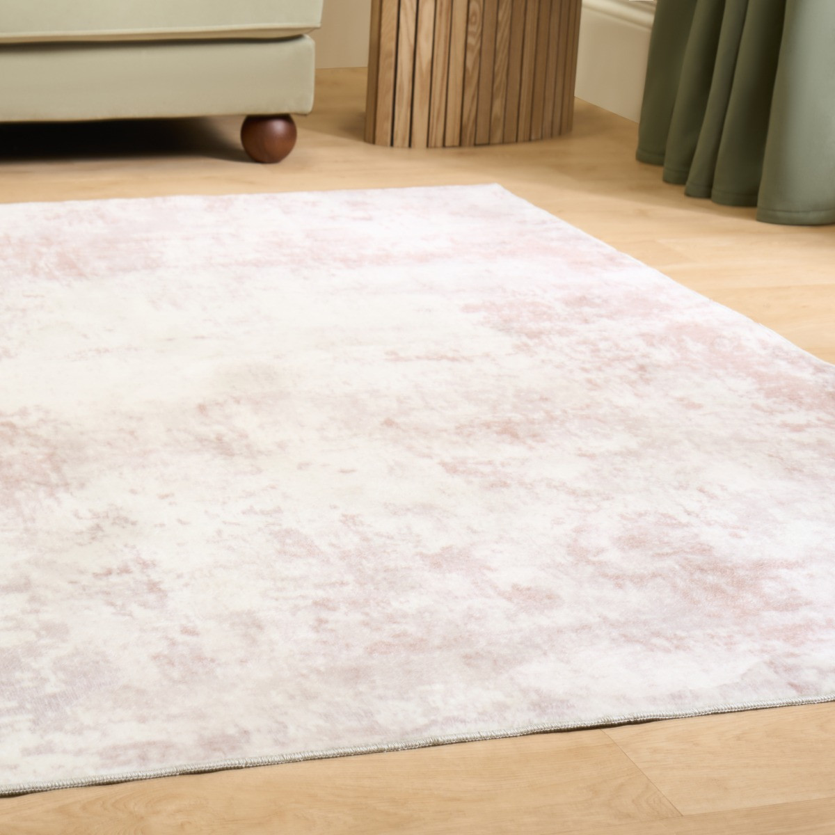 OHS Washable Abstract Printed Rug - Natural>