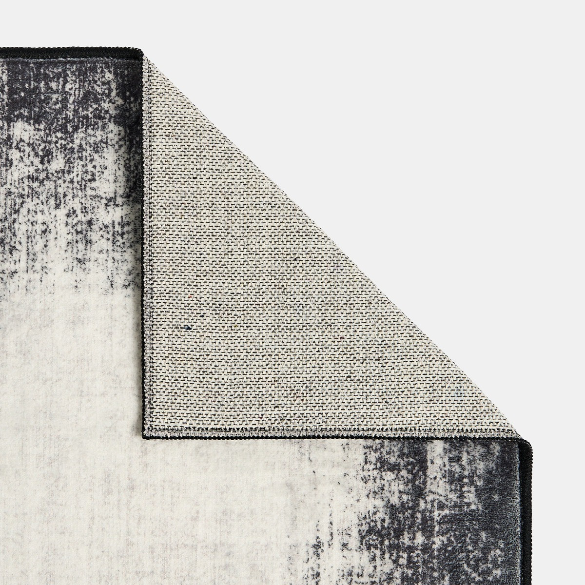 OHS Washable Abstract Printed Rug - Monochrome>