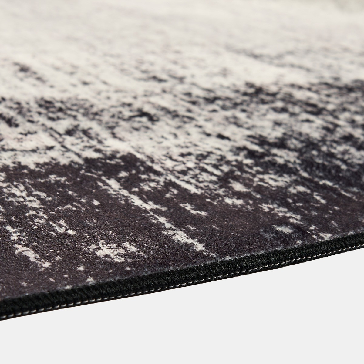OHS Washable Abstract Printed Rug - Monochrome>