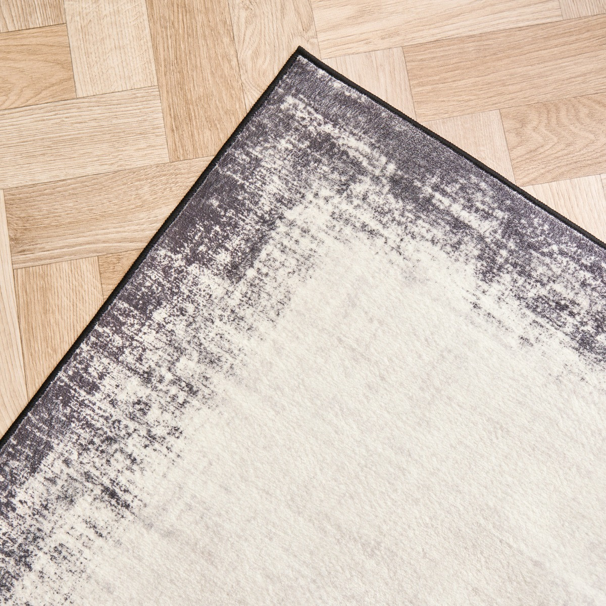 OHS Washable Abstract Printed Runner - Monochrome>