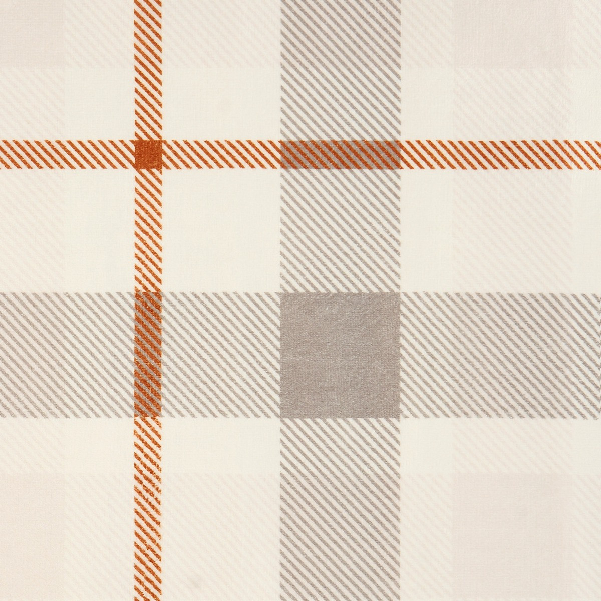OHS Printed Washable Check Runner - Rust/Natural >