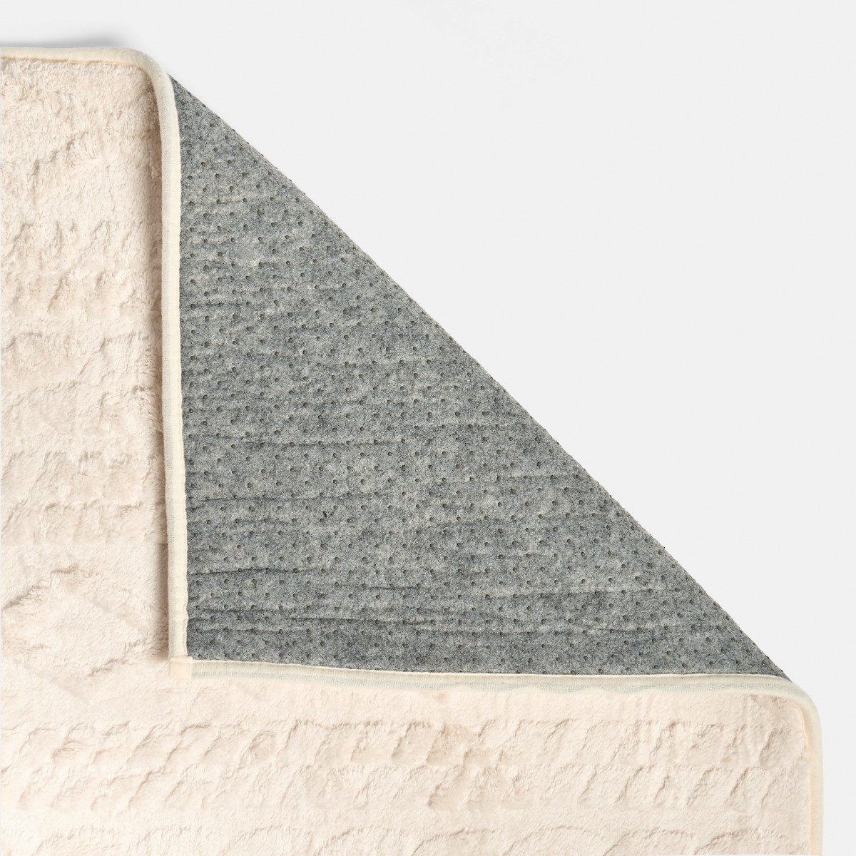 OHS Jacquard Cable Knit Rug, Cream - 160 x 230cm>