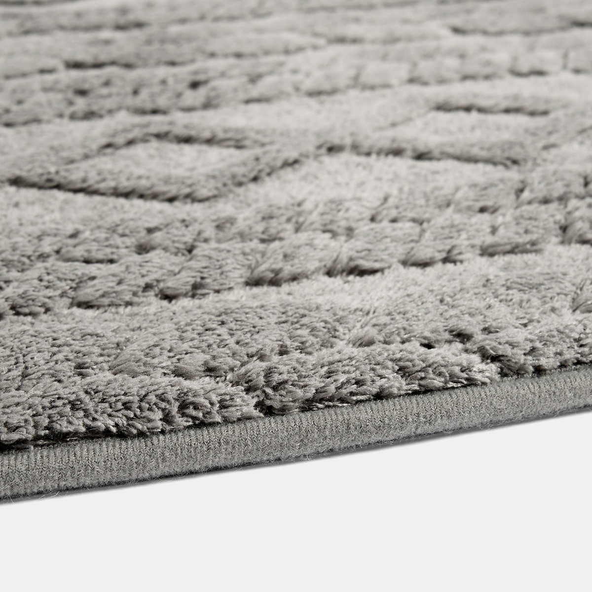 OHS Jacquard Cable Knit Rug, Grey - 160 x 230cm>