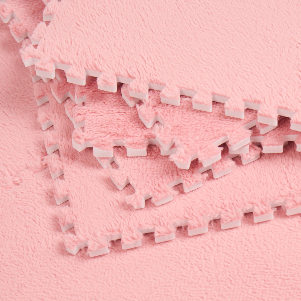 OHS 9 Piece Interlocking Teddy Tiles - Pink>