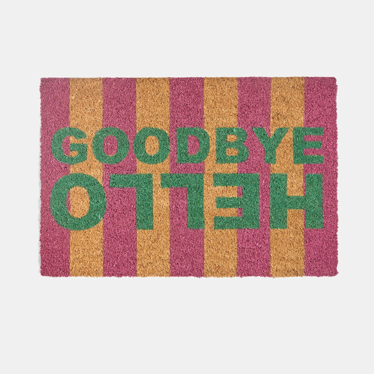 OHS Hello Goodbye Print Coir Mat - Multi>