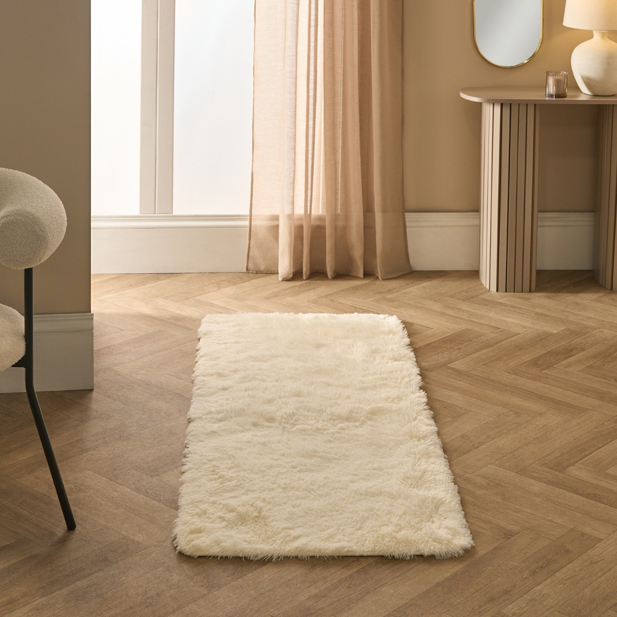 OHS Soft Fluffy Runner - Cream>