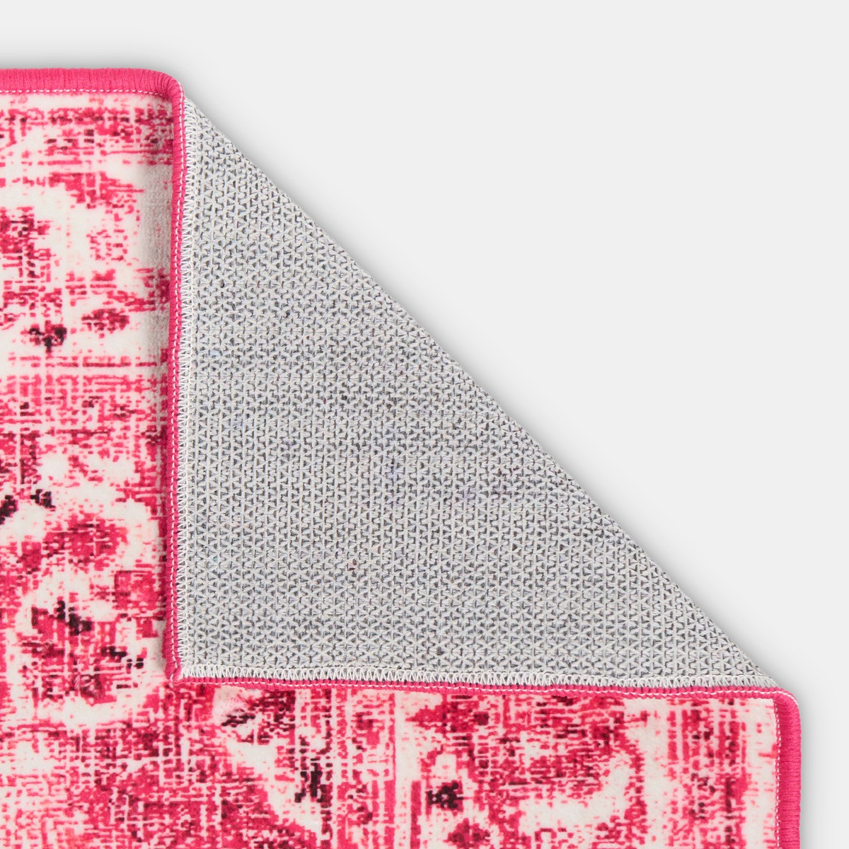 OHS Washable Vintage Printed Rug, Pink - 80 x 150cm>
