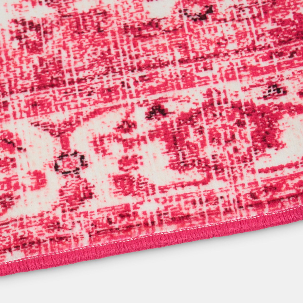 OHS Washable Vintage Printed Runner - Pink>