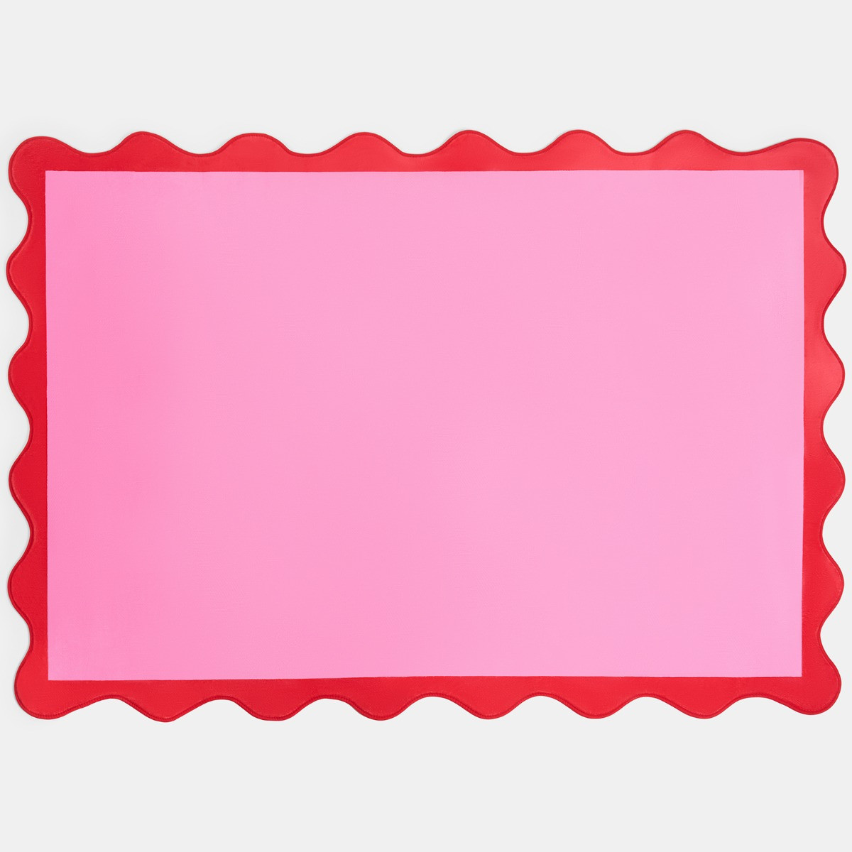 OHS Scallop Edge Rug, Pink/Red - 120 x 170cm>