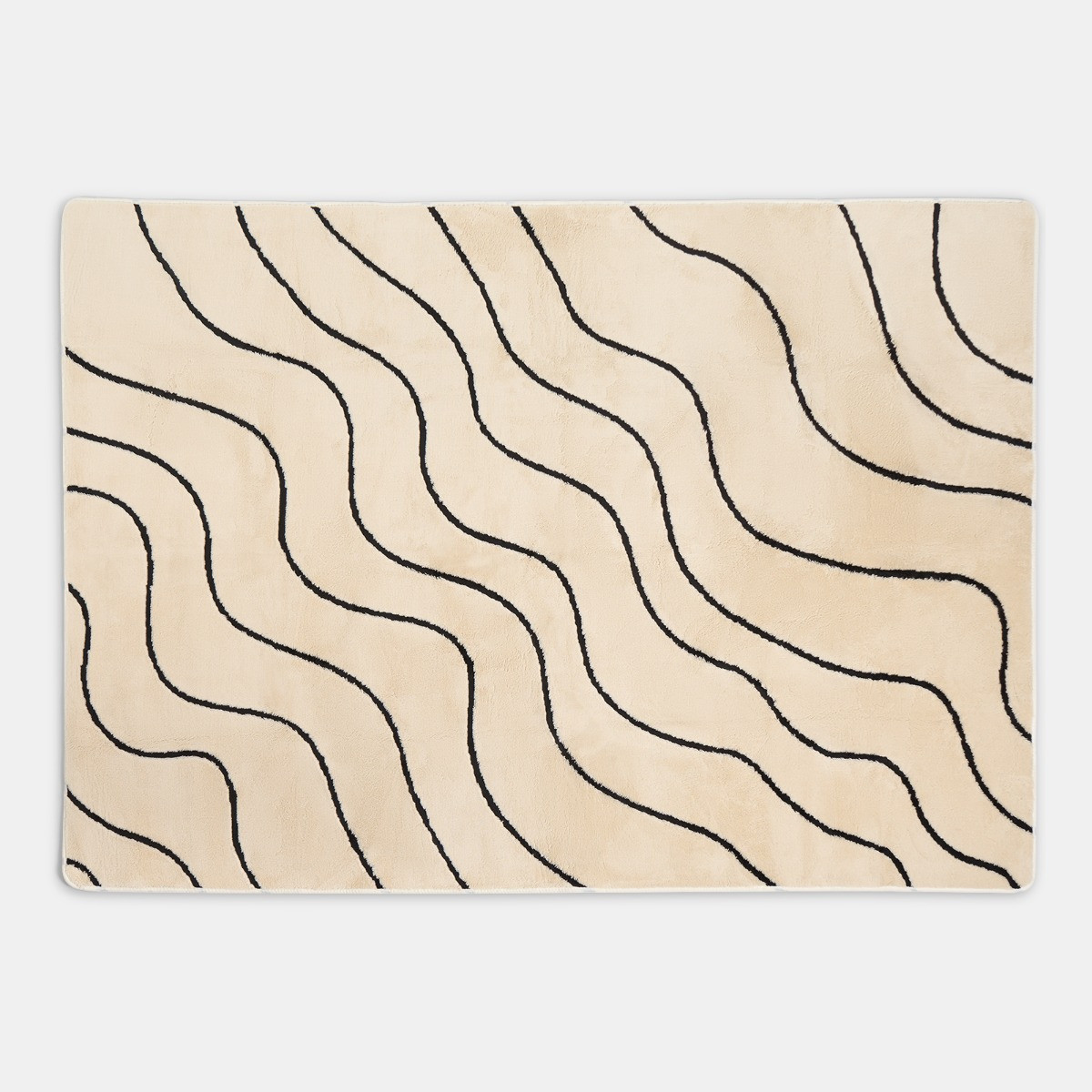 OHS Contrast Tufted Wave Rug - Monochrome>