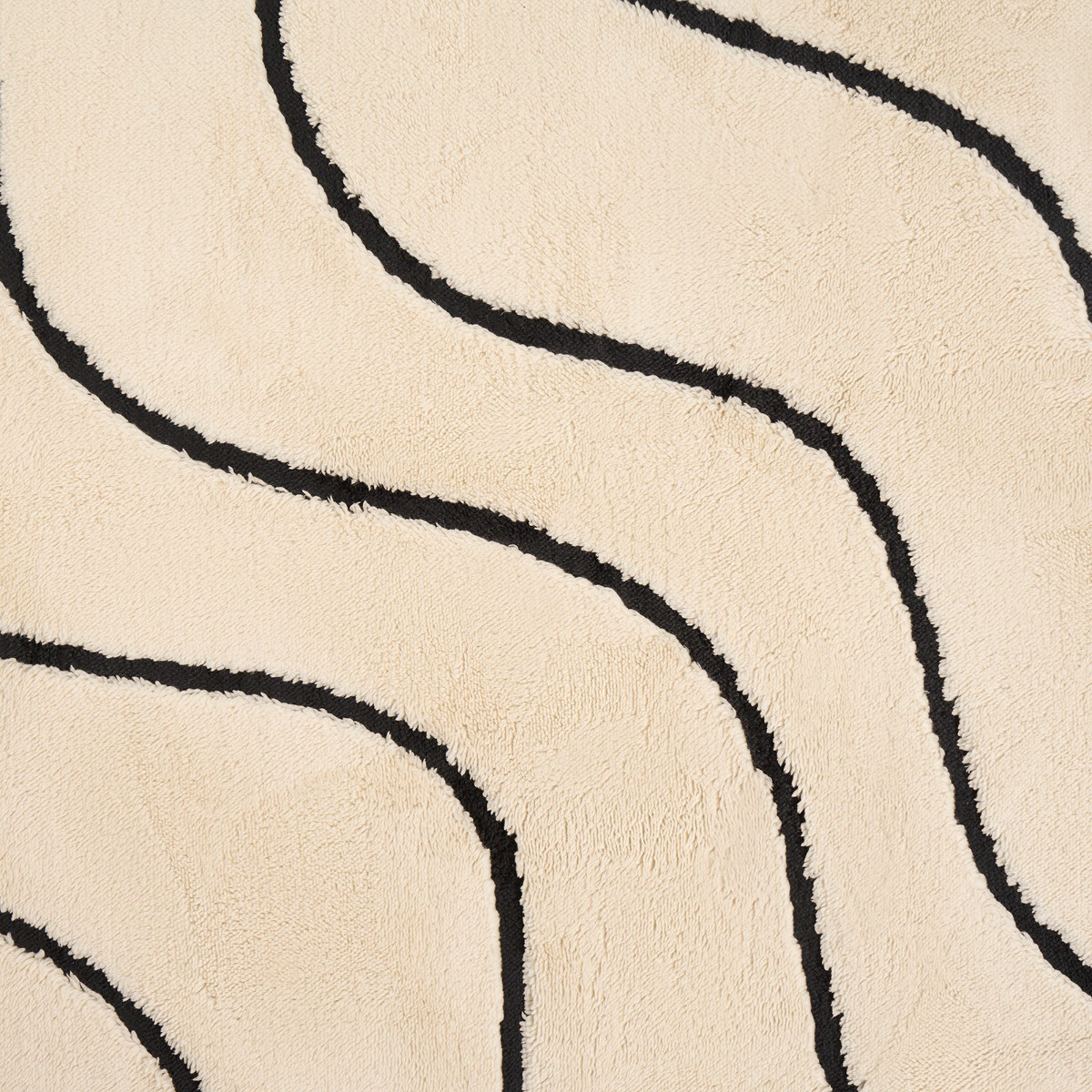 OHS Contrast Tufted Wave Rug - Monochrome>