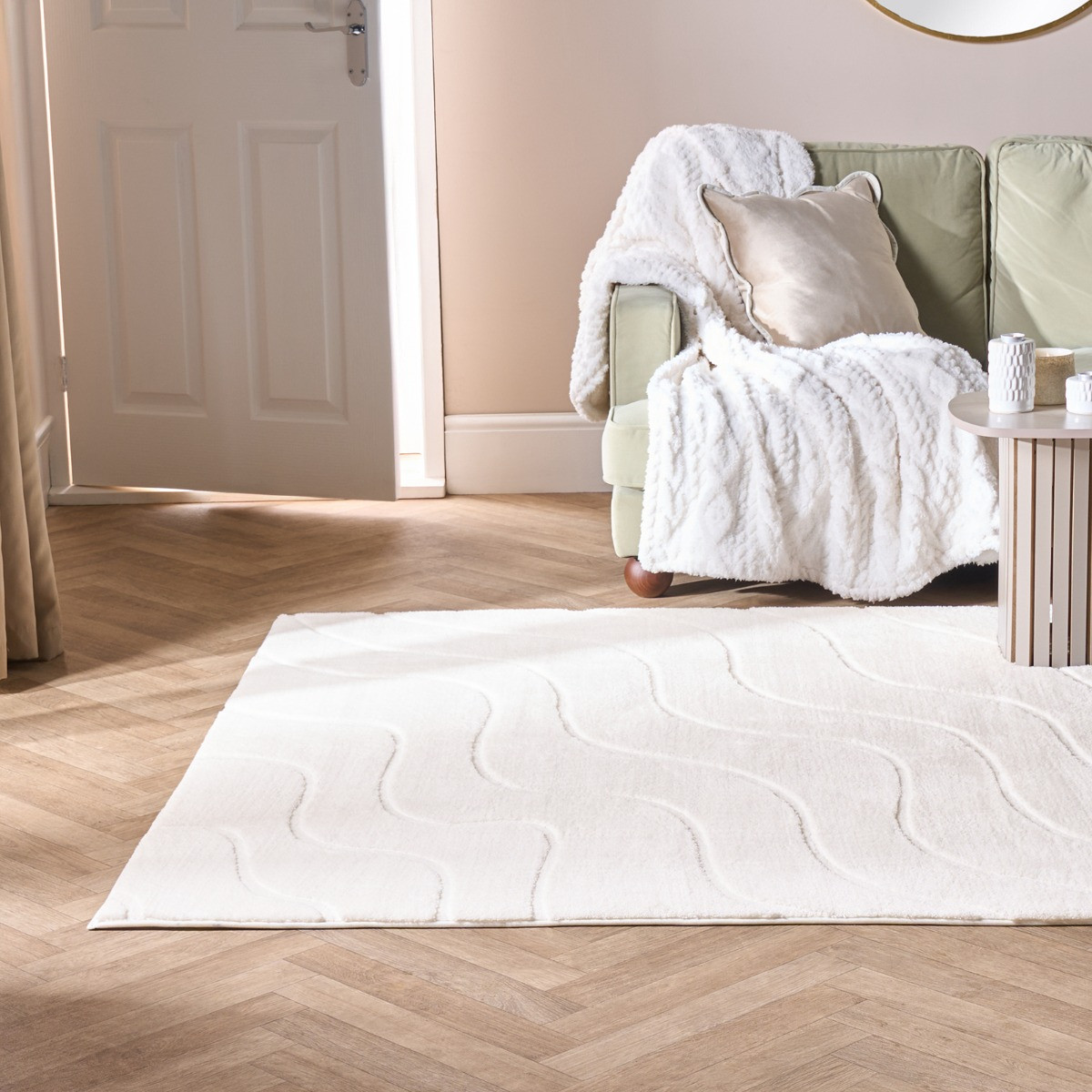 OHS Tufted Contour Rug - Ivory >