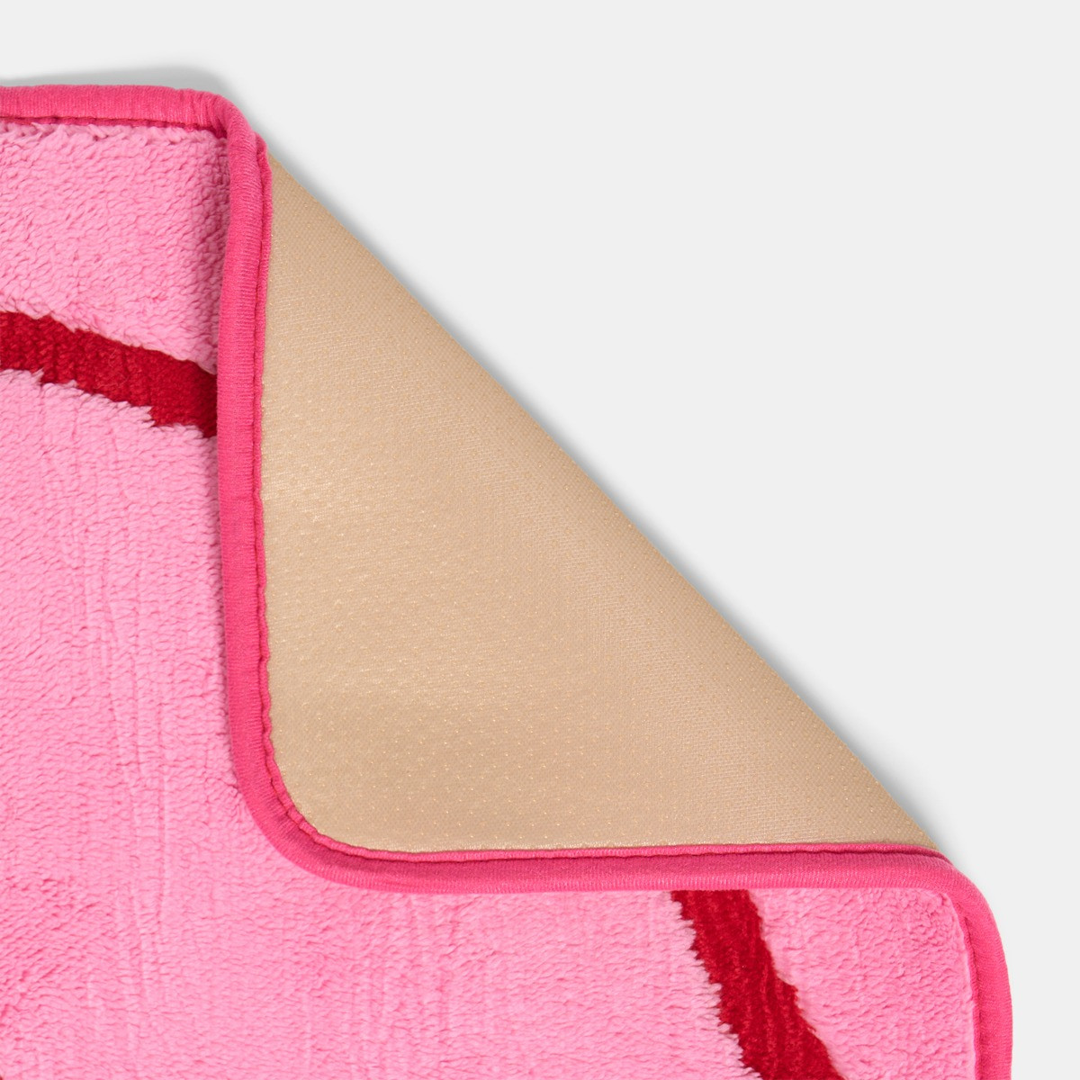 OHS Contrast Tufted Wave Rug, Pink/Red - 80 x 150cm>