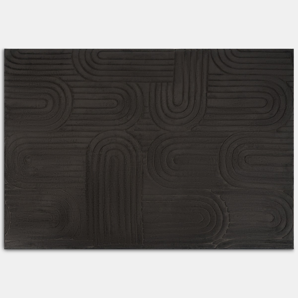 OHS Tufted Arches Rug, Black - 160 x 230cm>