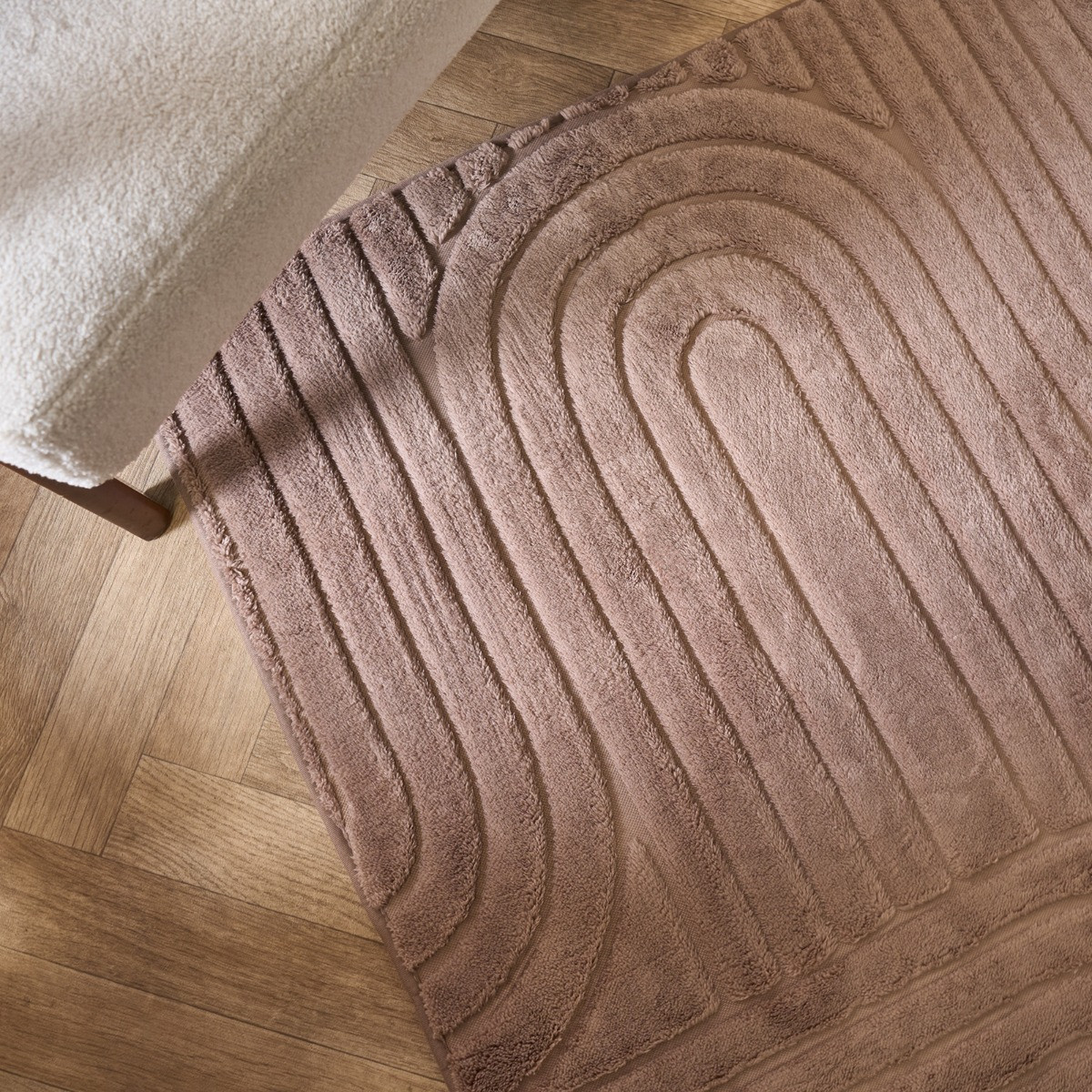 OHS Tufted Arches Rug, Mocha - 80 x 150cm>