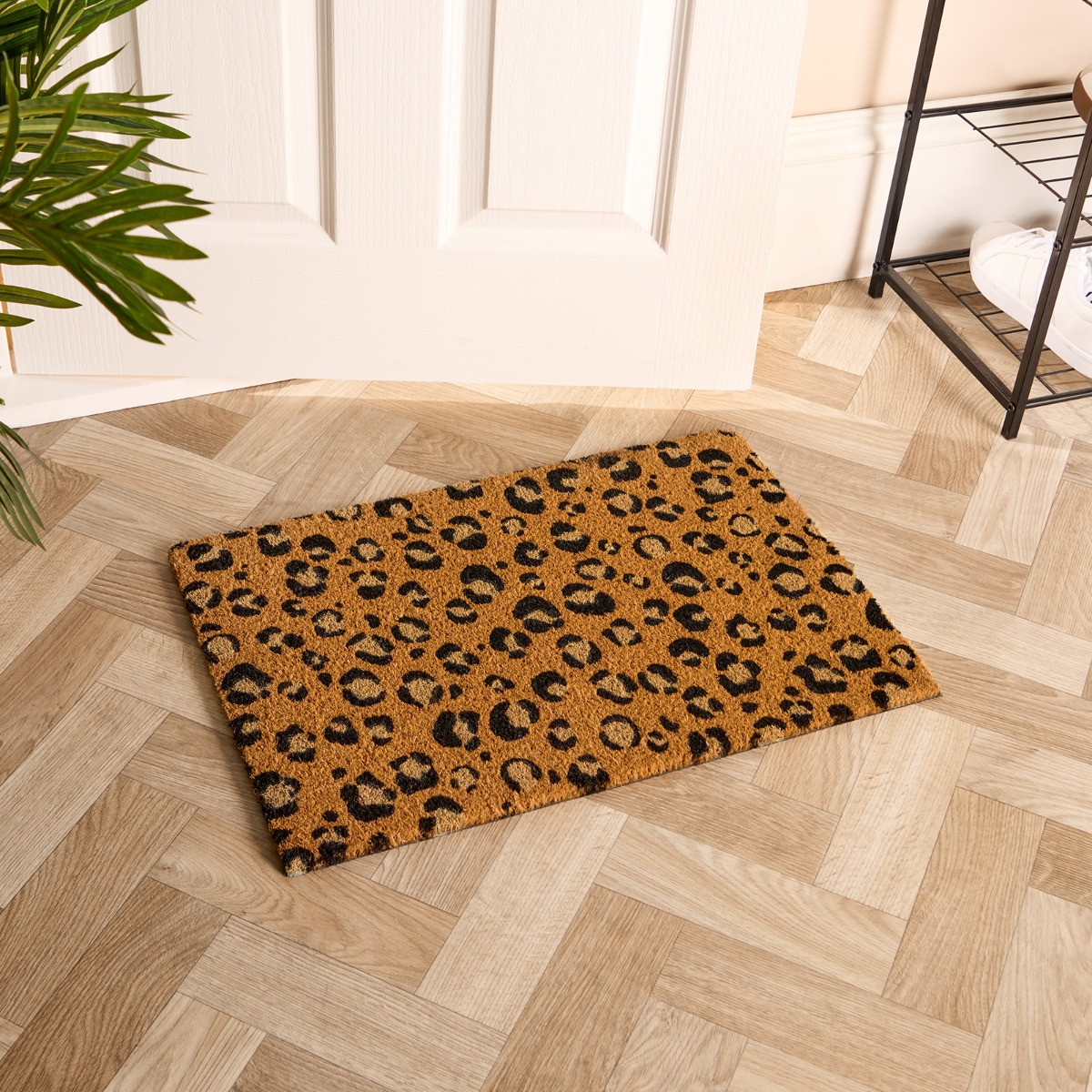 OHS Leopard Print Coir Mat - Natural>