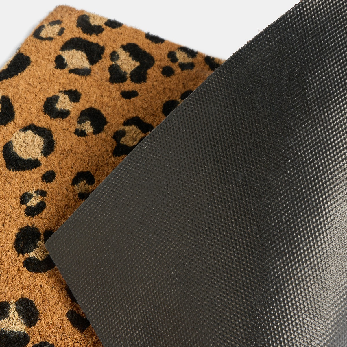 OHS Leopard Print Coir Mat - Natural>