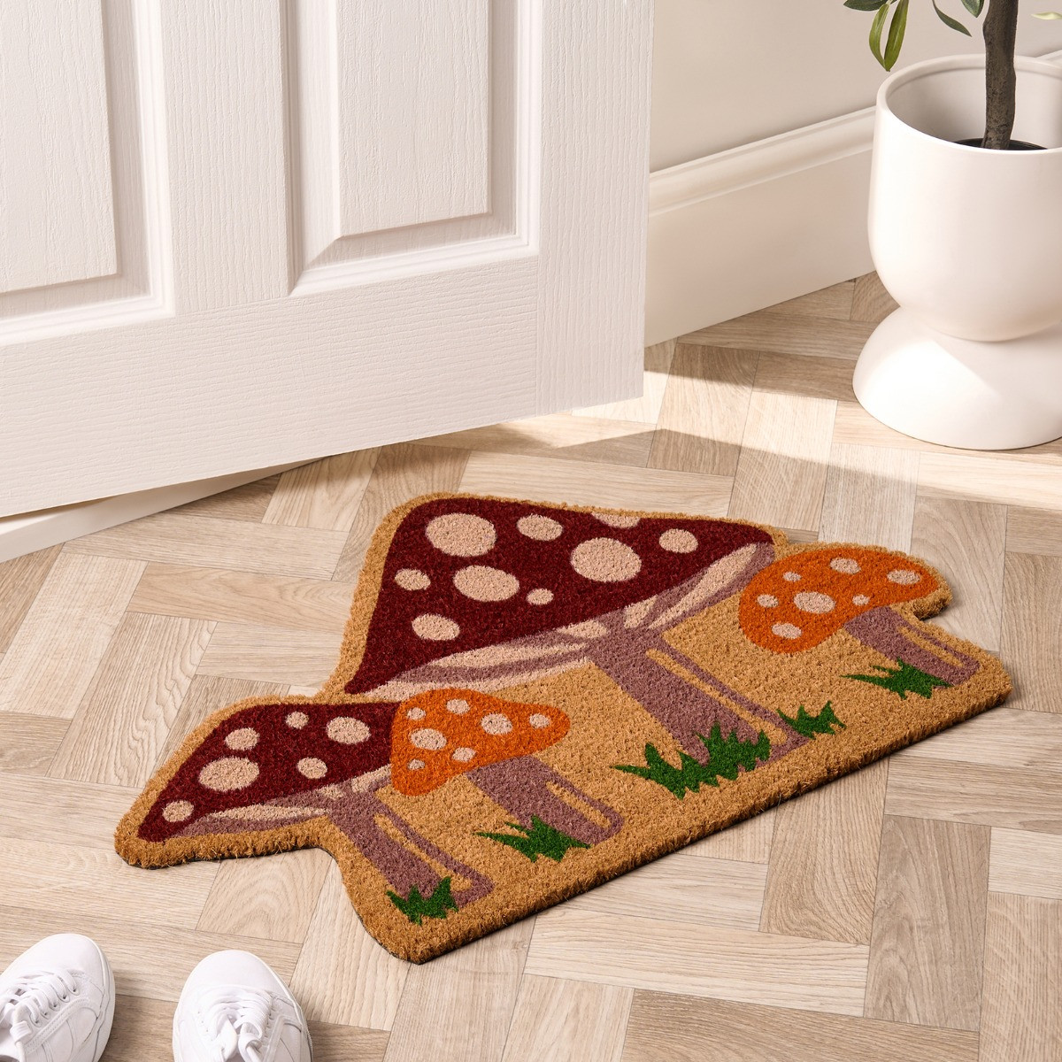 OHS Mushroom Shaped Coir Mat - Natural>