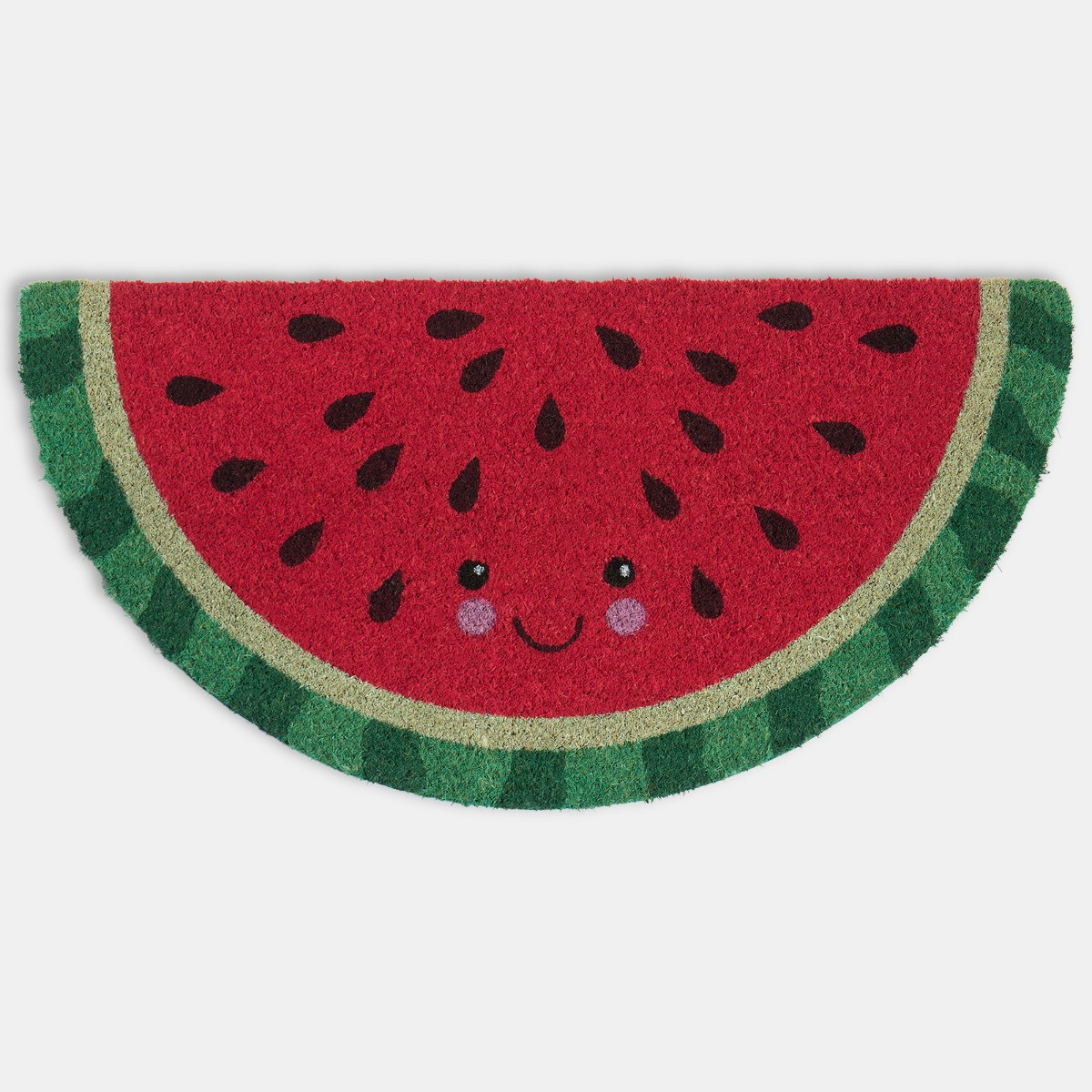OHS Watermelon Shaped Coir Mat - Red/Green>