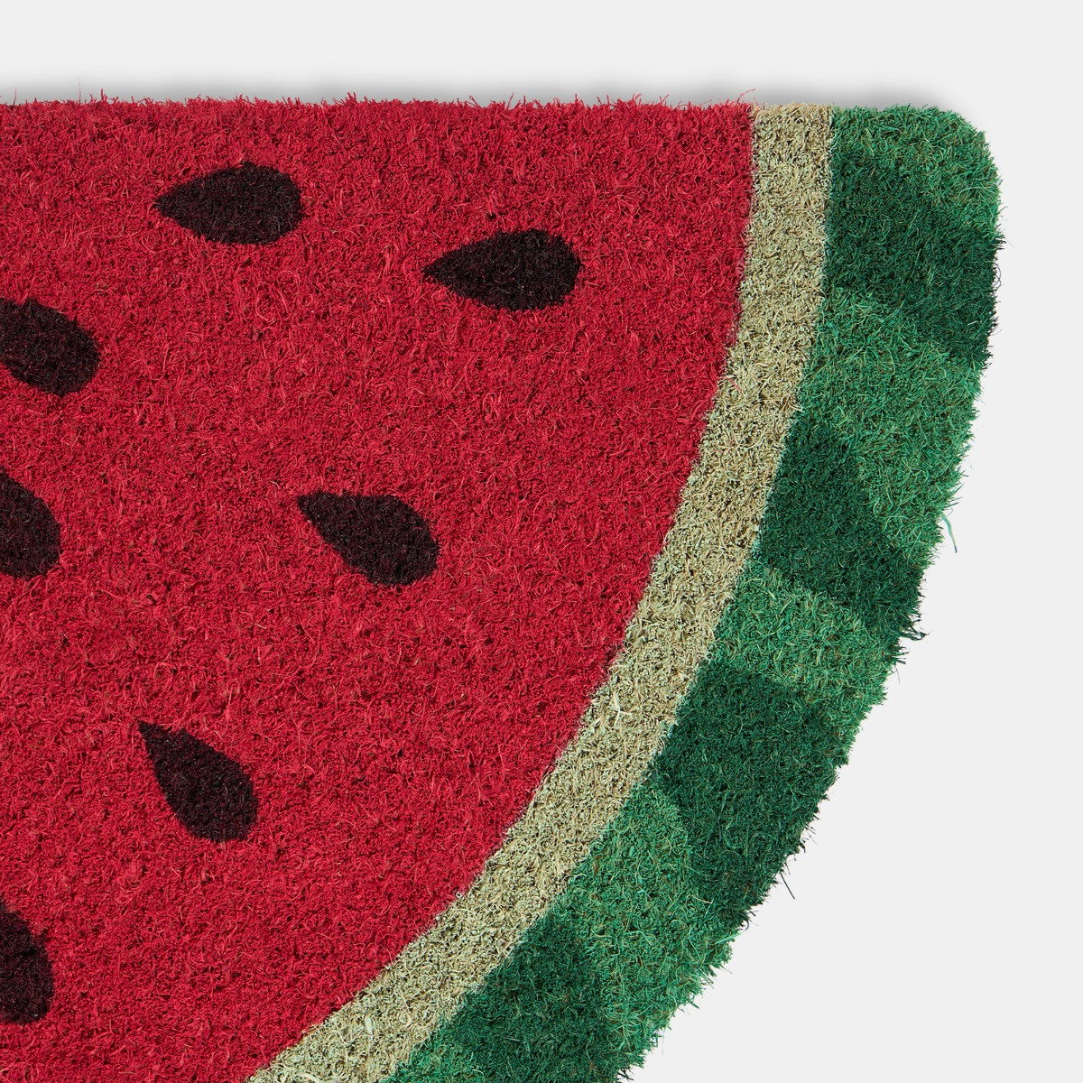 OHS Watermelon Shaped Coir Mat - Red/Green>