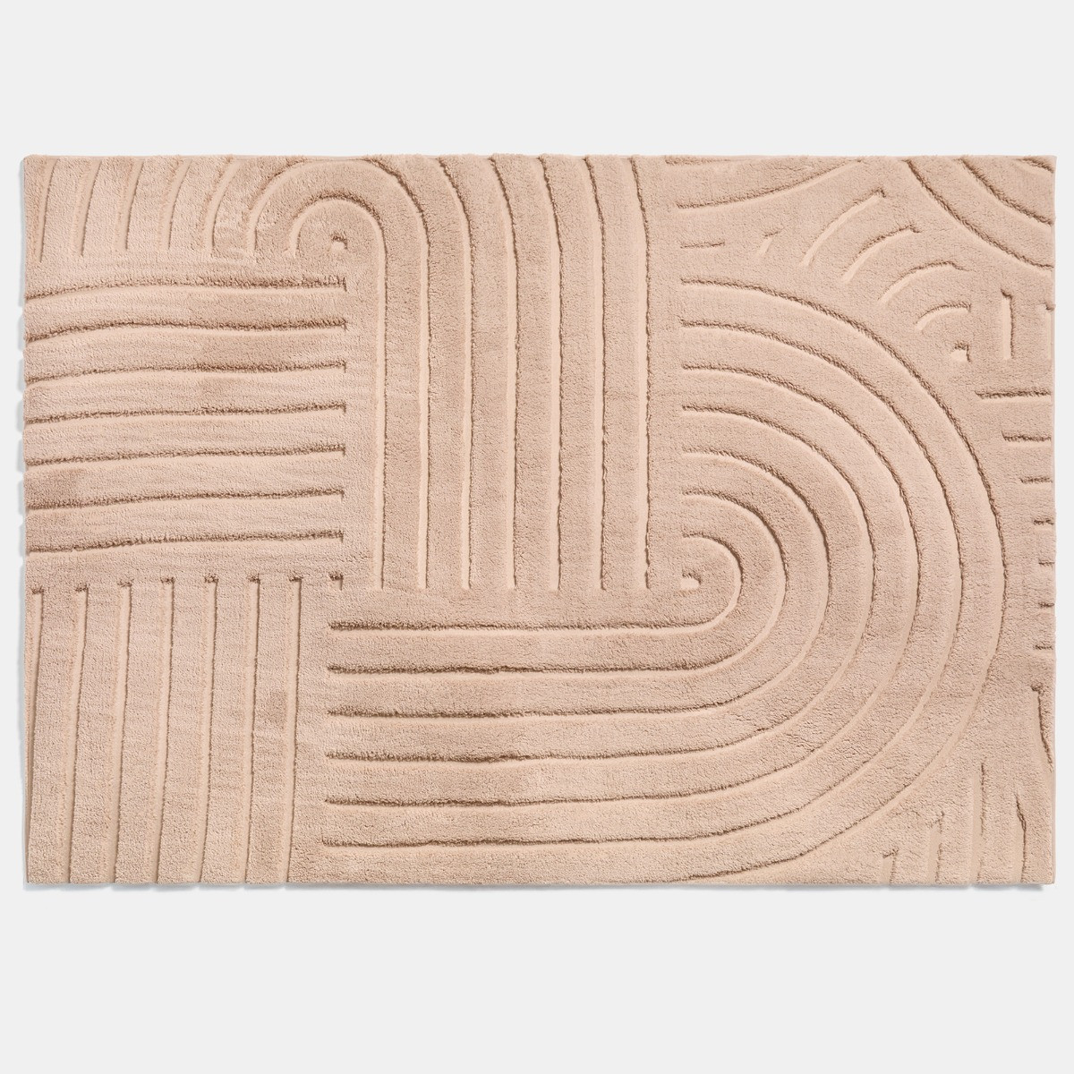 OHS Contemporary Tufted Arches Rug, Mink - 120 x 170cm>