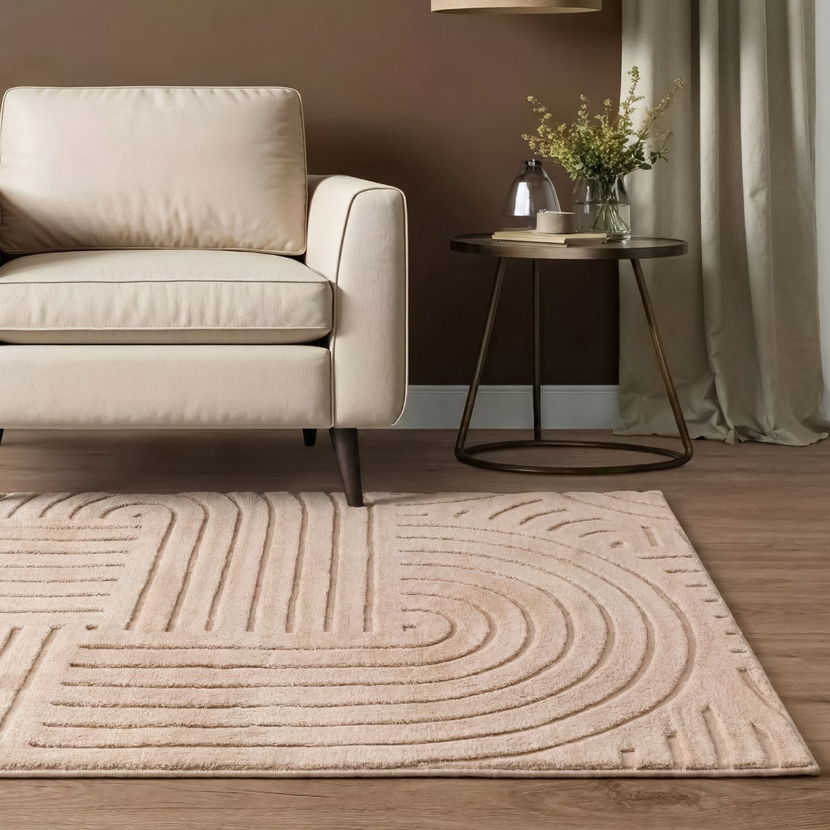 OHS Contemporary Tufted Arches Rug - Mink>