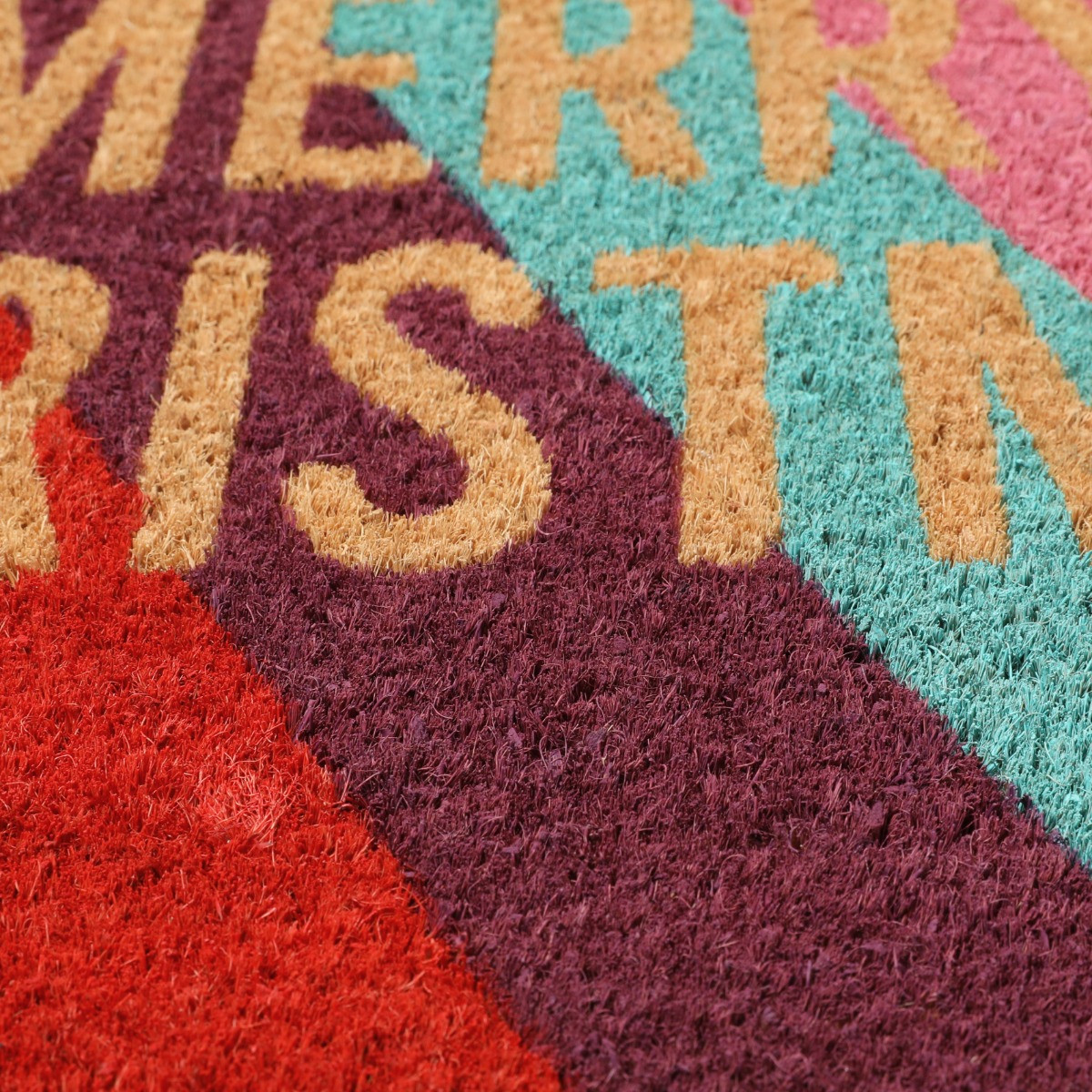 OHS Christmas Cracker Coir Mat - Multi>