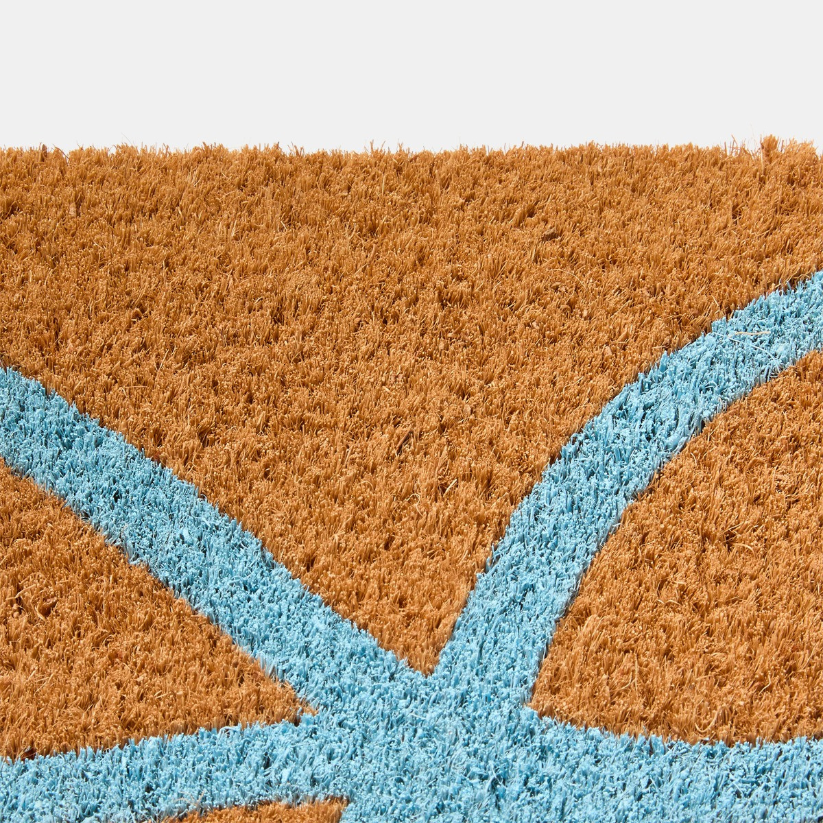 OHS Bow Print Coir Mat - Brown/Blue>