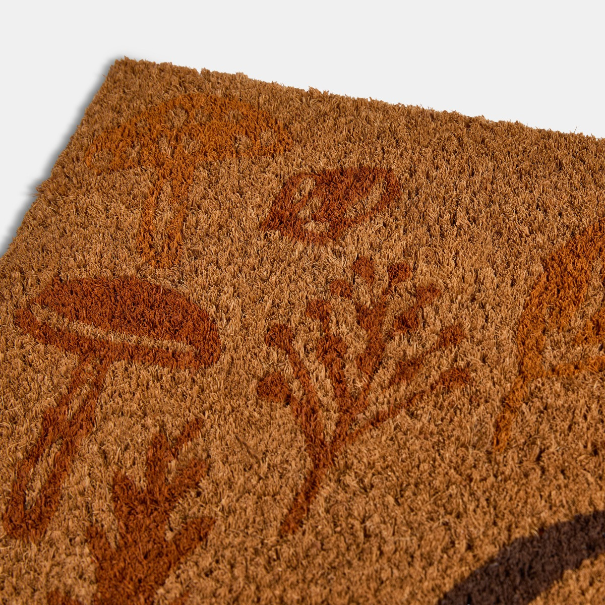 OHS Come In, Get Cosy Printed Runner Coir Mat - Brown>