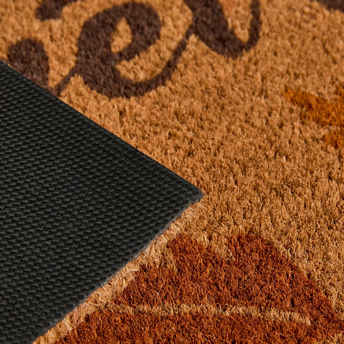 OHS Come In, Get Cosy Printed Runner Coir Mat - Brown>