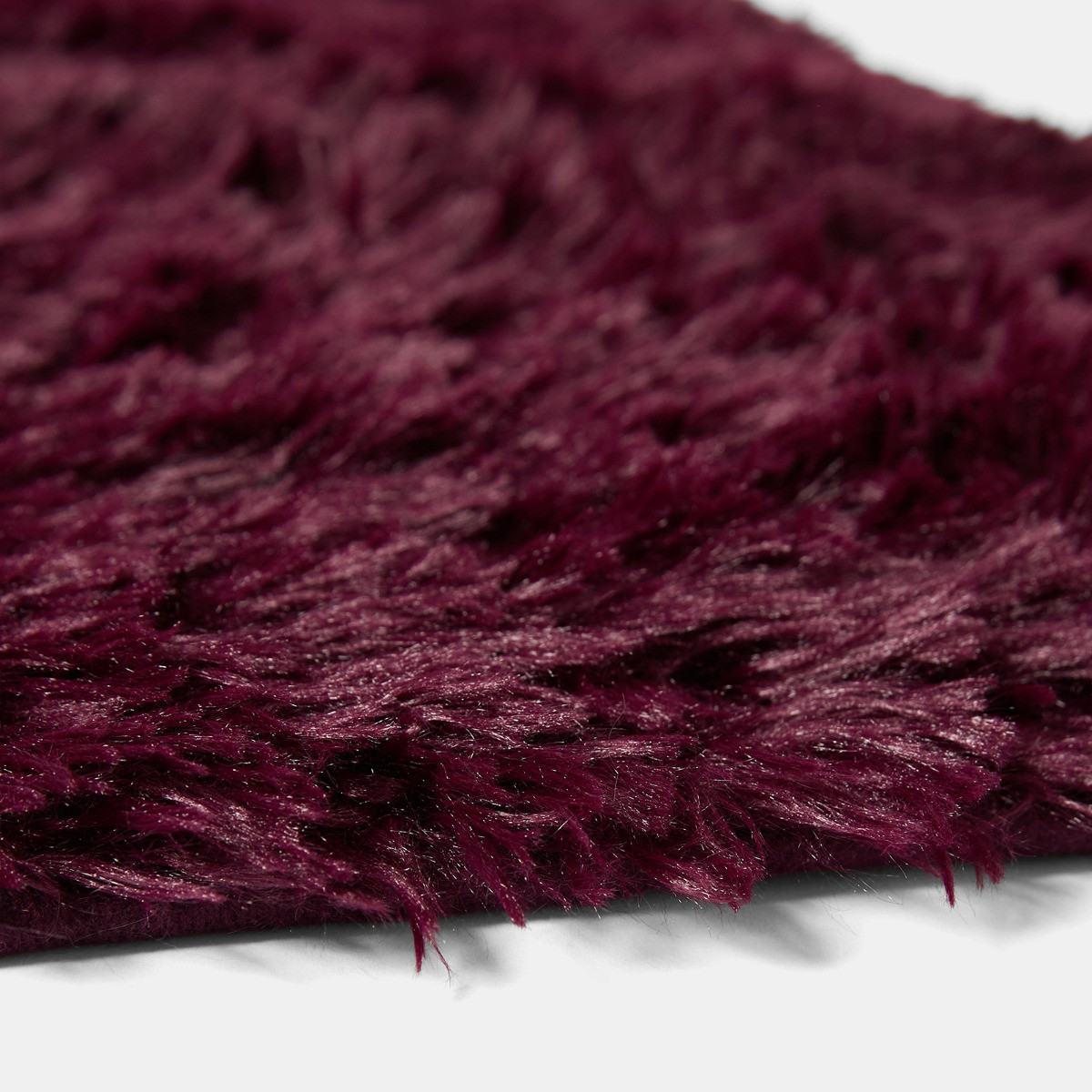 OHS Soft Fluffy Floor Rug - Burgundy>