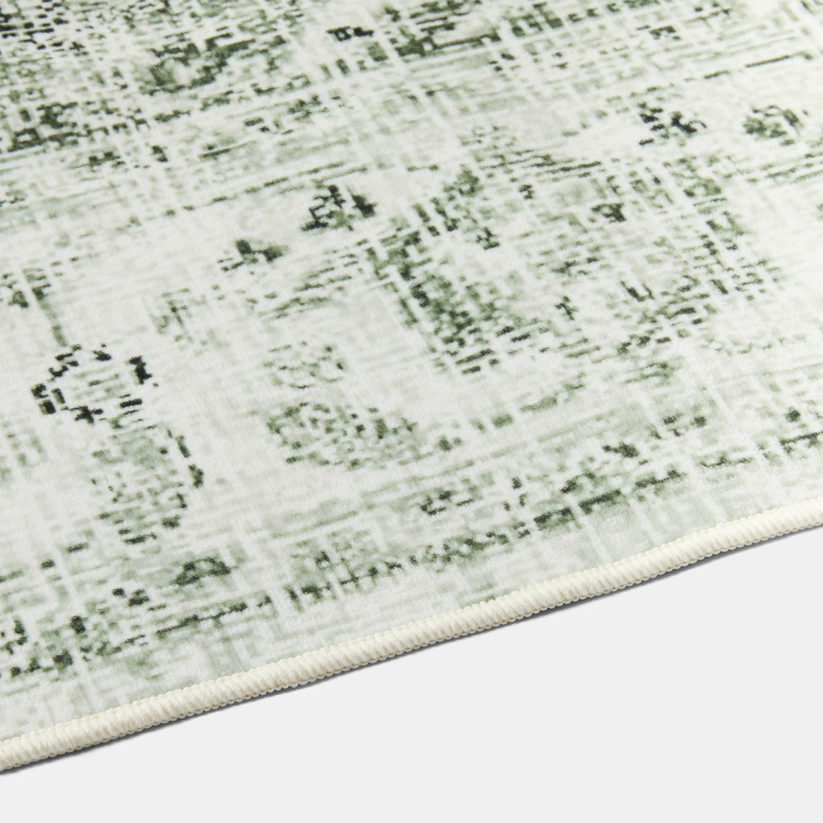 OHS Washable Vintage Printed Rug - Green>