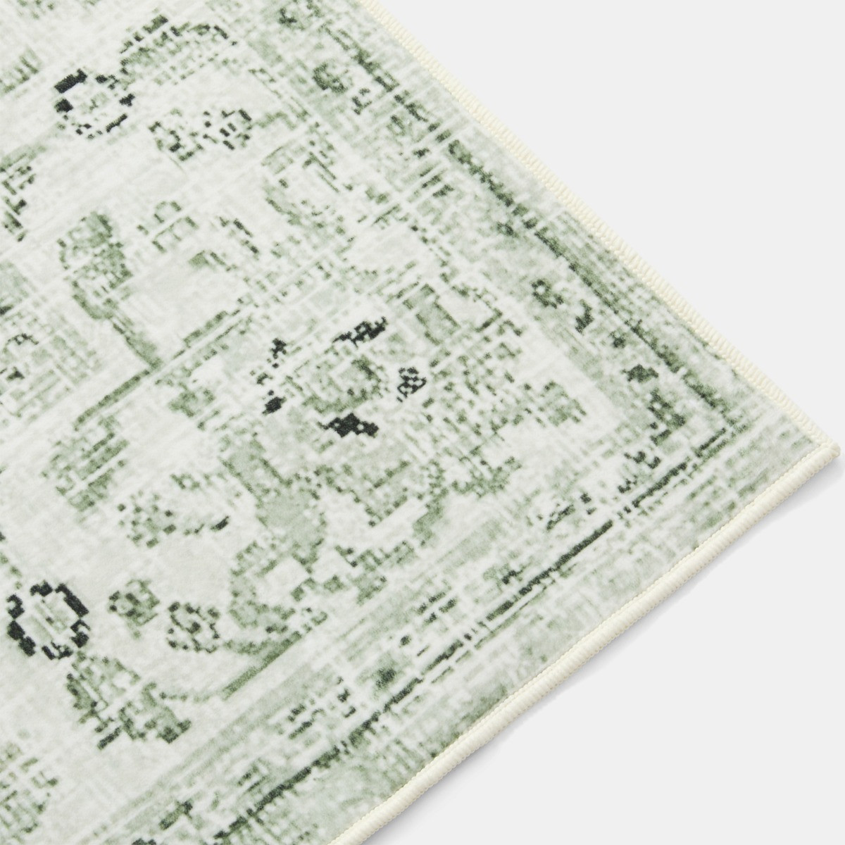 OHS Washable Vintage Printed Rug - Green>