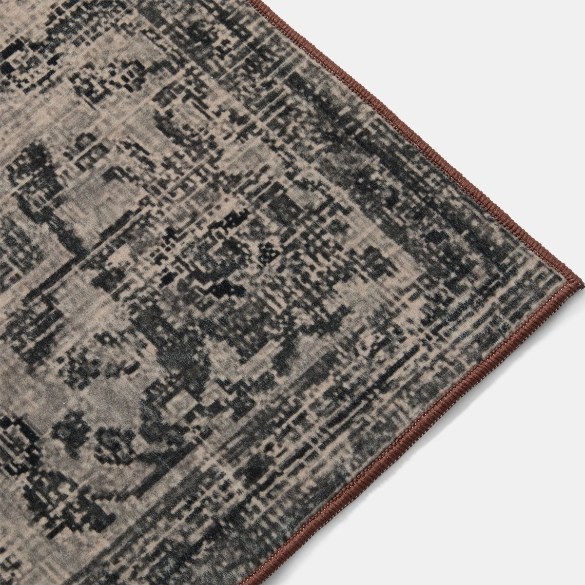 OHS Washable Vintage Printed Rug - Brown>