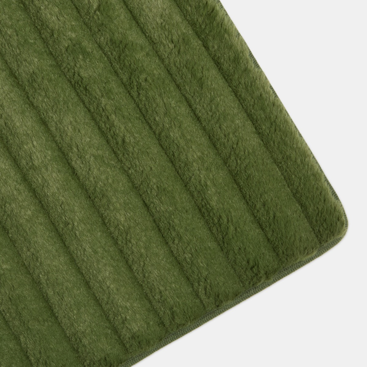 OHS Faux Fur Ribbed Rug - Woodland Green>