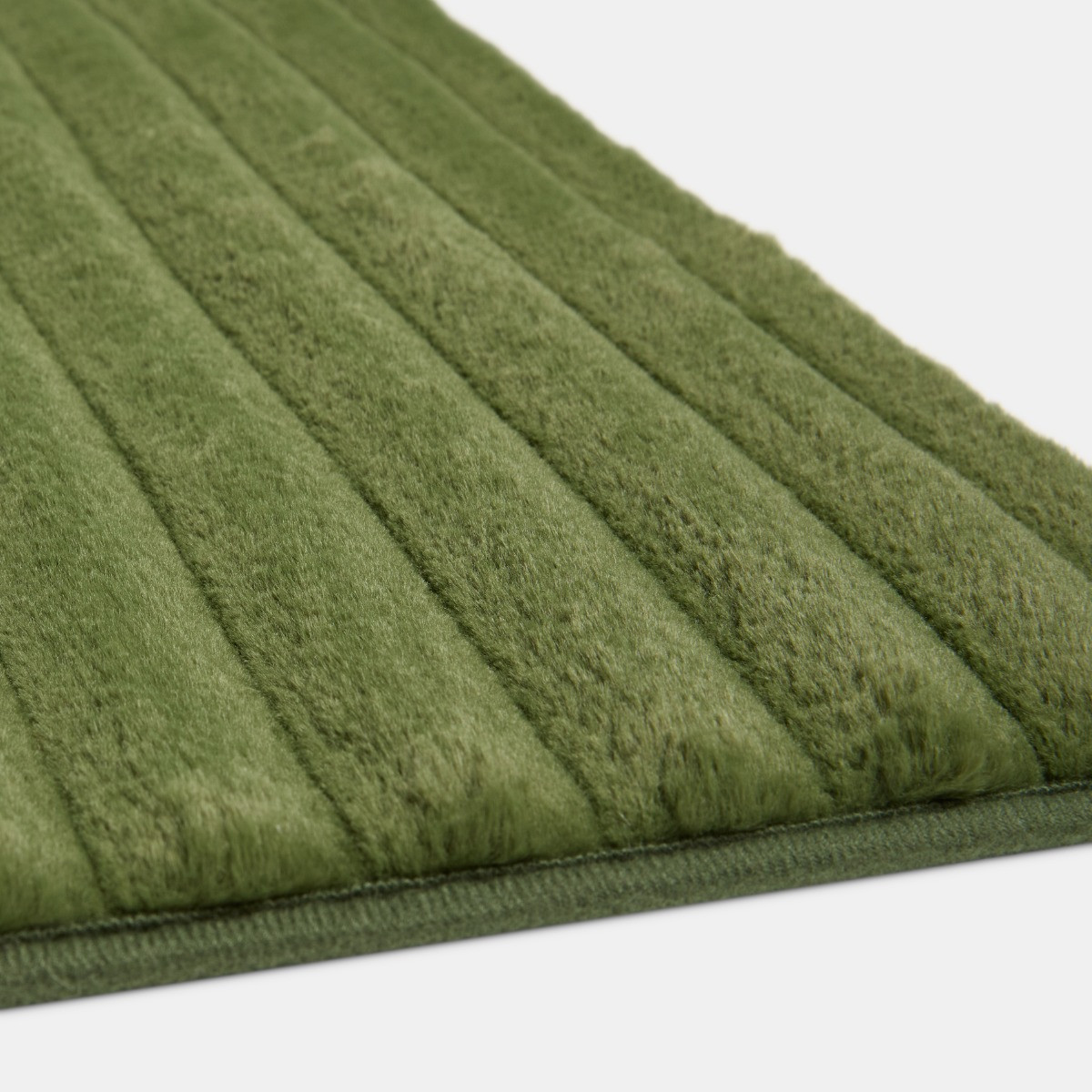 OHS Faux Fur Ribbed Rug - Woodland Green>