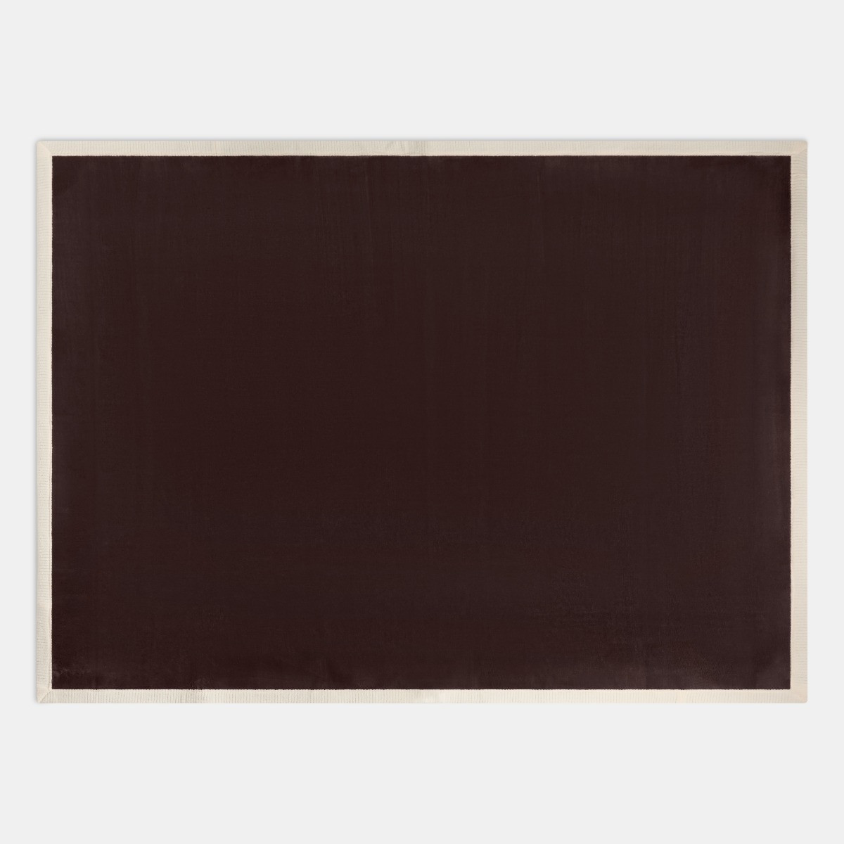 OHS Contrast Border Rug - Coffee/Ivory>