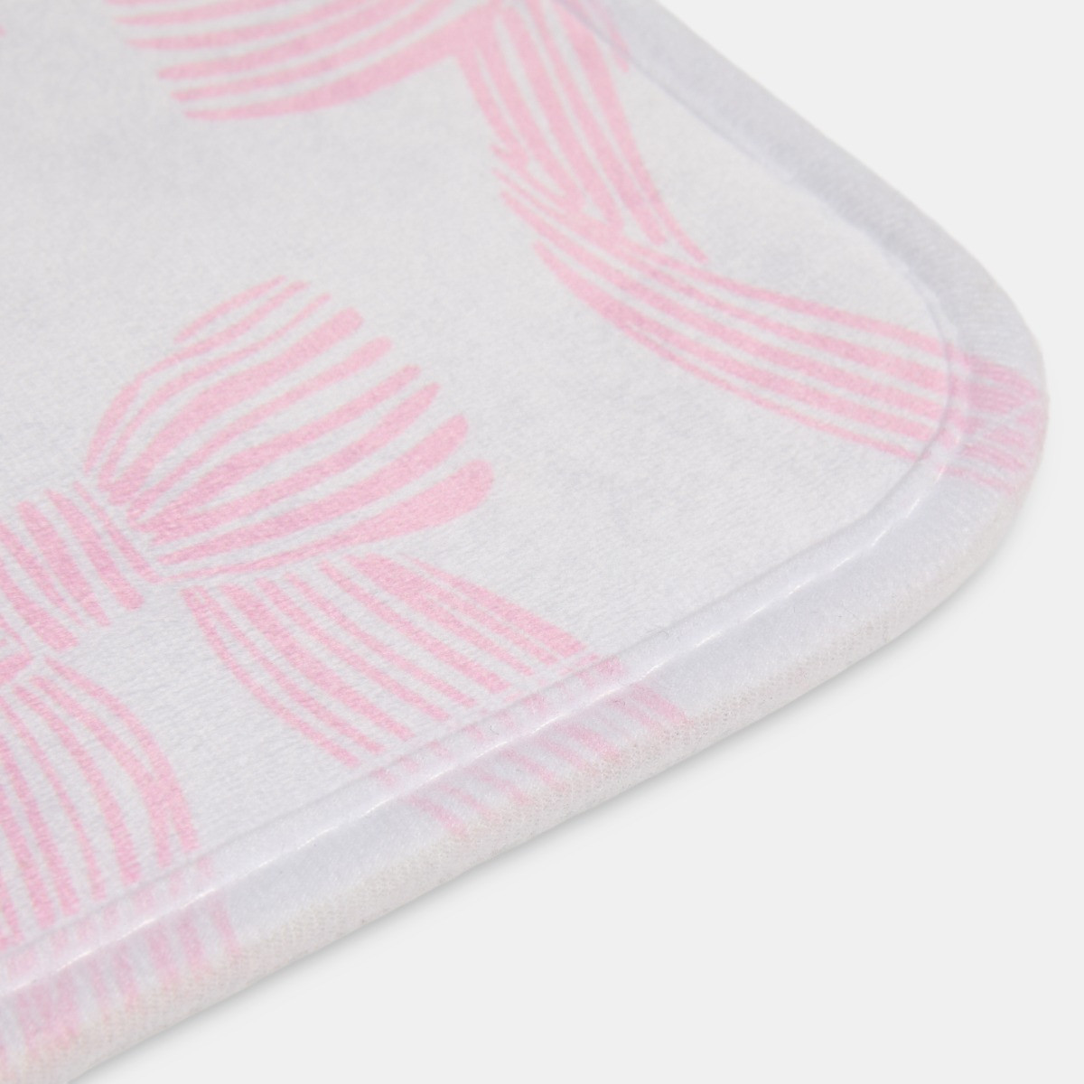 OHS Kids Washable Supersoft Bow Print Rug - White/Pink>