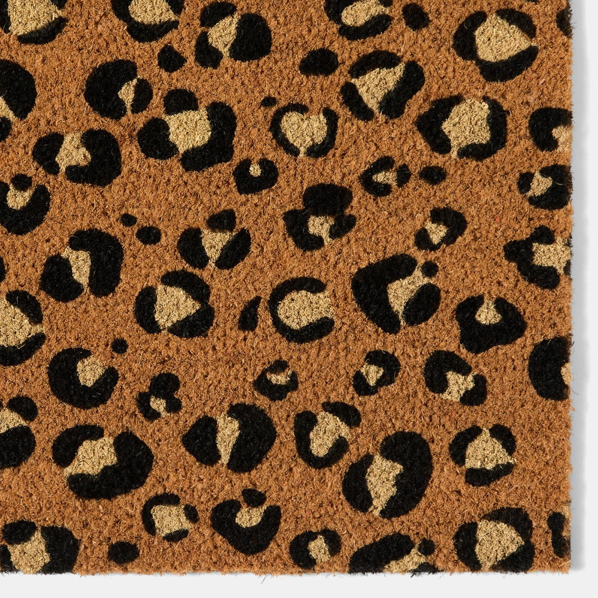 OHS Leopard Printed Runner Coir Mat - Monochrome>