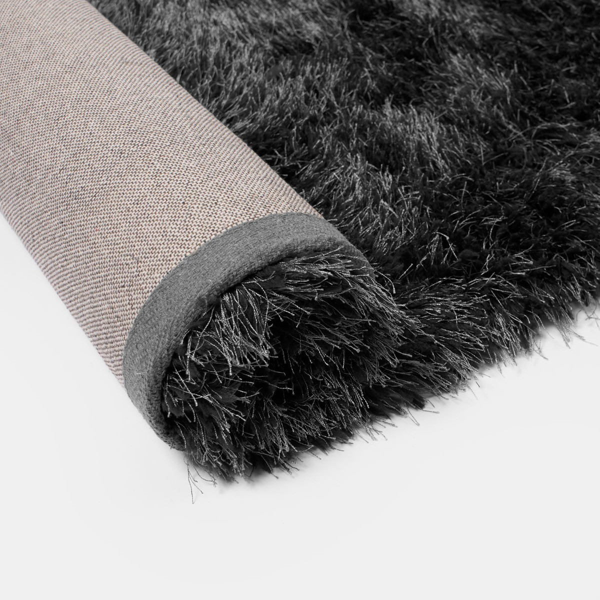 Sienna Shaggy Rug Runner, Charcoal 60 x 150cm