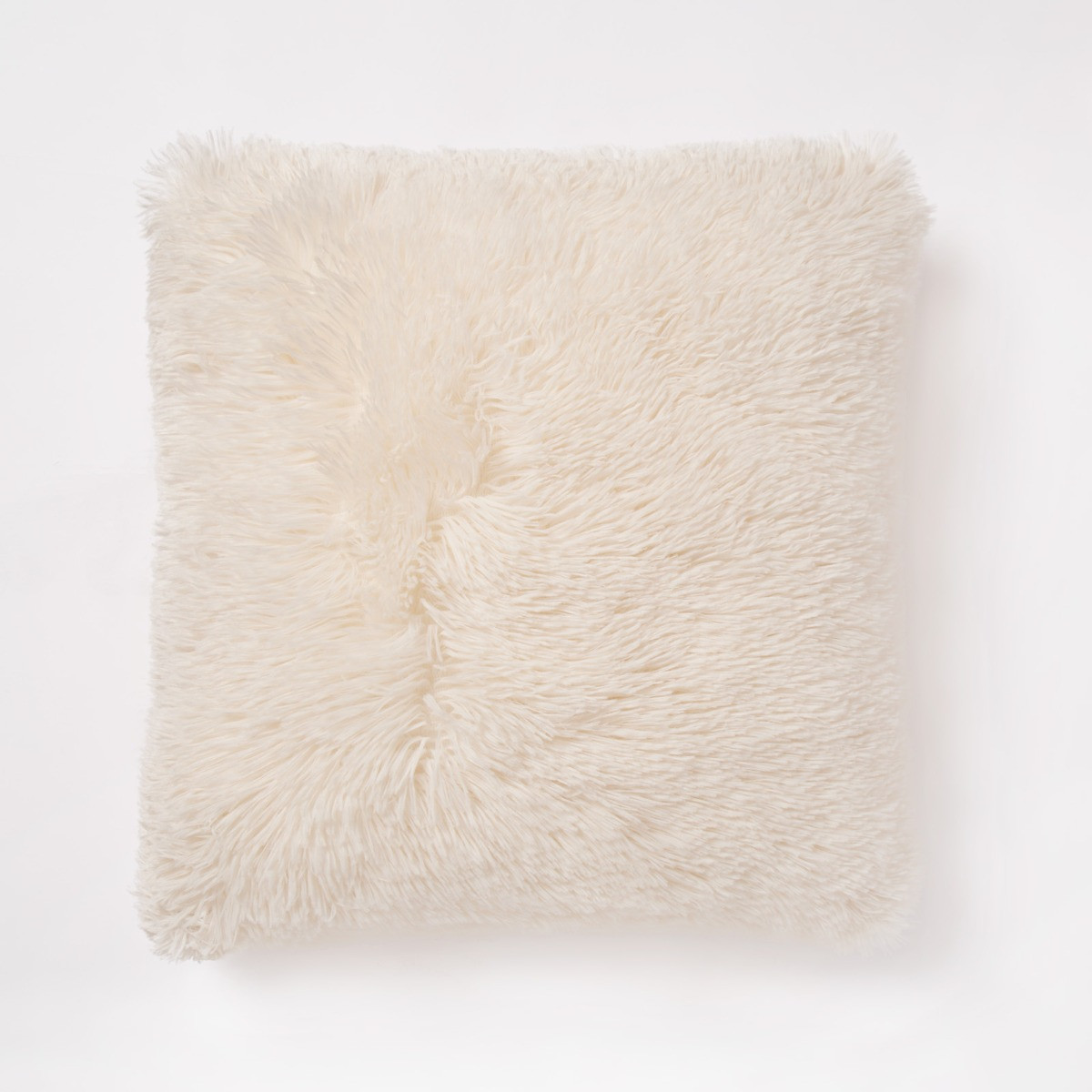 OHS 2 Pack Fluffy Cushion Covers, Cream - 45 x 45cm>