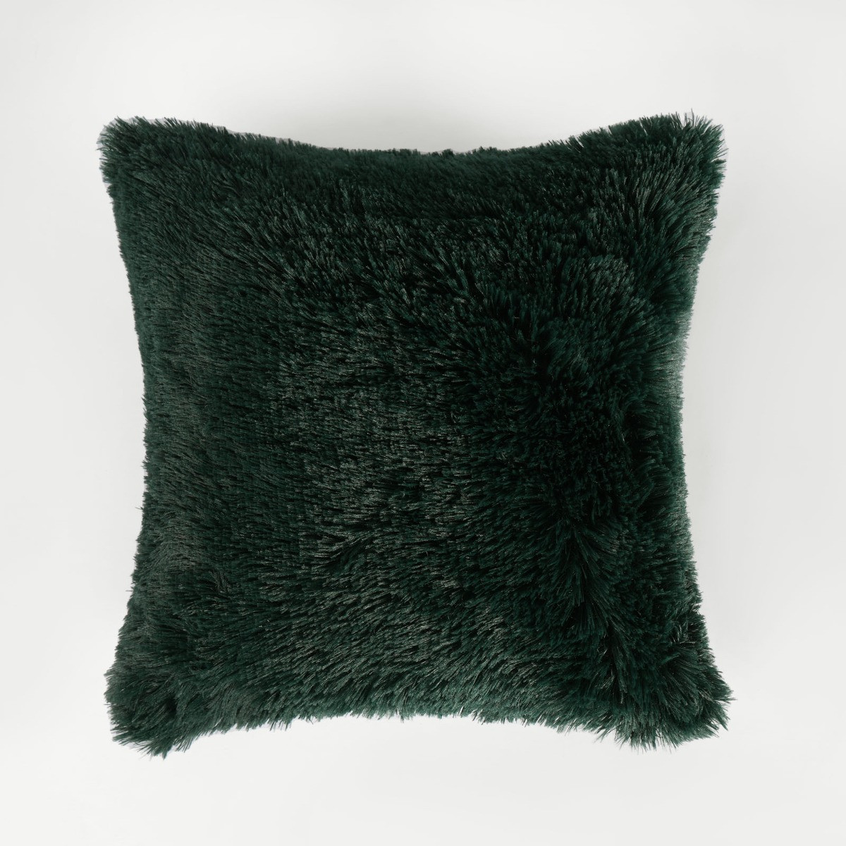 OHS 4 Pack Fluffy Cushion Covers, Forest Green - 45 x 45cm>